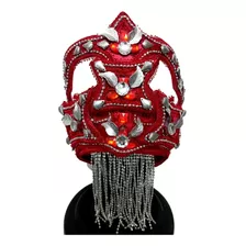 Coroa De Iansa Vermelha Paramenta De Oya