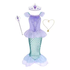 Amzbarley - Disfraz De Sirena Princesa Para Nias, Vestido El