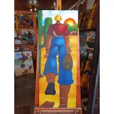 Quadro - Agricultor De Abacaxi - Artista Edinaldo Gonzaga