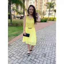 Vestido M G Ao Gg Moda Crista Evangelica Com Renda Midi