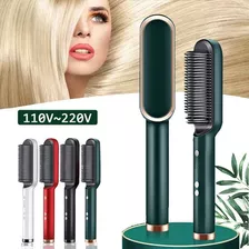 Escova Alisadora De Cabelo Verde Elétrico Portátil Bivol [u]