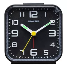 Peakeep Reloj Despertador Analógico Con Números 3d Sin Ticta