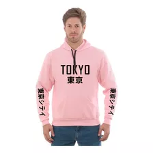 Blusa Moletom Tokyo Japão Canguru Capuz E Bolso