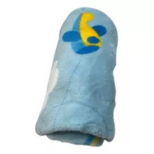 Cobertor Bebe Manta Estampado Piruleta Menino Azul 90x110cm