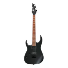 Guitarra Elétrica Para Canhoto Ibanez Rg Standard Rg421 Superstrato De Meranti Black Flat Com Diapasão De Jatobá Assado