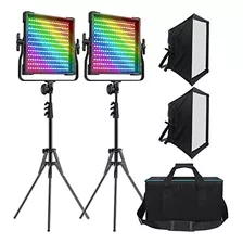 Luz De Video Rgb, Kit De Iluminacion De Fotografia De Estudi