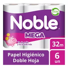 Papel Higiénico Noble Doble Hoja 6 Un 32 Mt