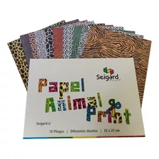 Set De 10 Hojas Papel Animal Print