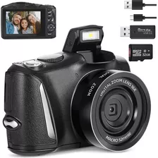 Cámara Digital 4k Con Tarjeta Sd De 32 Gb, Cámara Dslr Para 