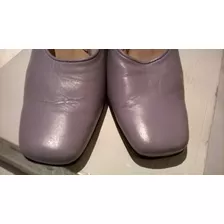 Zuecos Color Lila. Para Quienes Saben De Calidad. Cuero, 38,