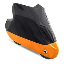 Funda Motocicleta Negra Y Naranja Resistente Al Agua To...