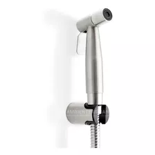 Bidet Gatillo Acero Inoxidable + Soporte Metalico + Manguera