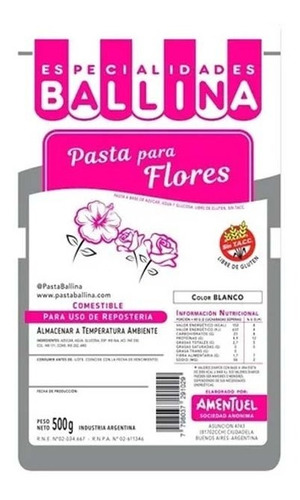 Pasta P/ Flores Ballina X 500 Grs