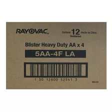 Caja De Pilas Rayovac Heavy Duty Aa (12 Blister De 4 Uni)