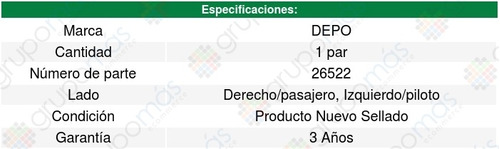 Par De Faros De Niebla Depo Ford Focus 2000 2001 2002 2003 Foto 4