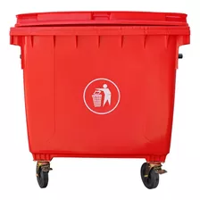 Contenedor Basura 1100 Lts Rojo