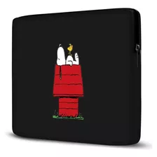 Capa Para Notebook Snoopy Preto 15.6