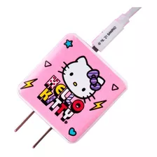 Cargador De Pared 3.1 A 2 Puertos Hello Kitty Cable Tipo C