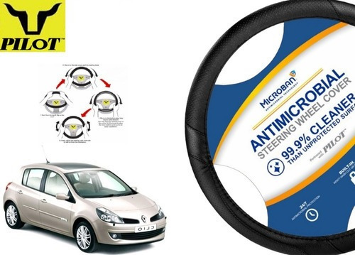 Funda Cubrevolante Negro Antimicrobial Renault Clio 2012 Foto 2