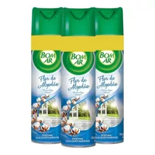 Kit Com 3 Desodorizadores Bom Ar Flor De Algodão 360ml