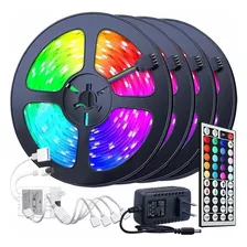 Tiras Led Rgb 5050 20 Metros Kit Completo Gamer 44 Teclas 