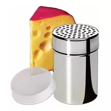 Porta Queijo Ralado Em Aço Inox Queijeira 7cm 350ml