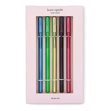 Bolígrafo - Black Ink Pen Set Of 5, Colorful Stick Pens, Met