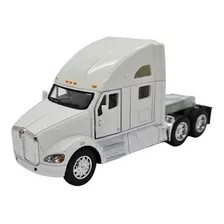 Miniatura Caminhão Kenworth T700 Truck Metal Fricção Branco