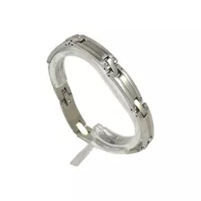 Pulsera Acero Hombre Brazalete Acero Color Plata 