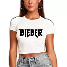 Playera De Justin Bieber Crop Top