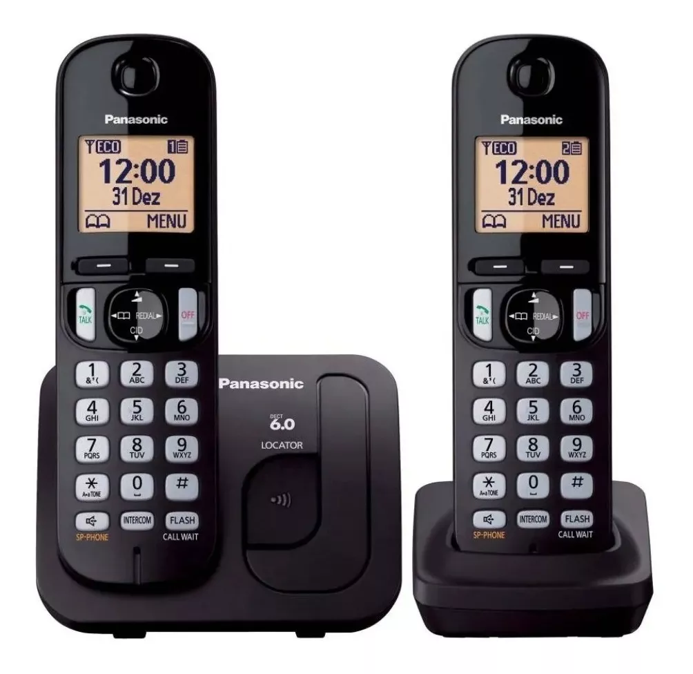 2 Teléfonos Inalambricos Panasonic Kx-tgc212meb Pantalla Lcd
