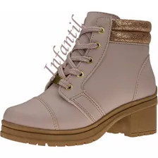 Bota Feminina Casual Cano Baixo Curto Salto Grosso Méio Antiderrapante Sapato Macio Conforto Promoção 