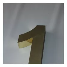 Numero Para Casa 20cm Alto Dorado Espejo