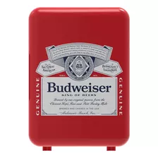 Mini Nevera Personal Con Diseño De Budweiser, Rojo Curtis