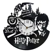 Harry Potter - Reloj De Pared Artesanal En Disco De Vinilo