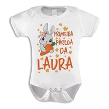 Bori Bebê Menina Personalizado Com Nome Primeira Páscoa 