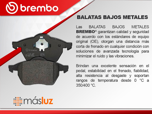 Balatas Bajos Metales Traseras Volvo Xc60 17/21 Brembo Foto 6