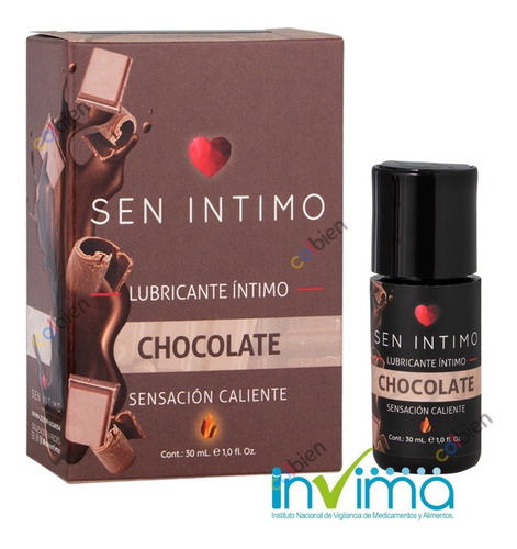 Lubricante Intimo Caliente Chocolate 30ml A Base De Agua