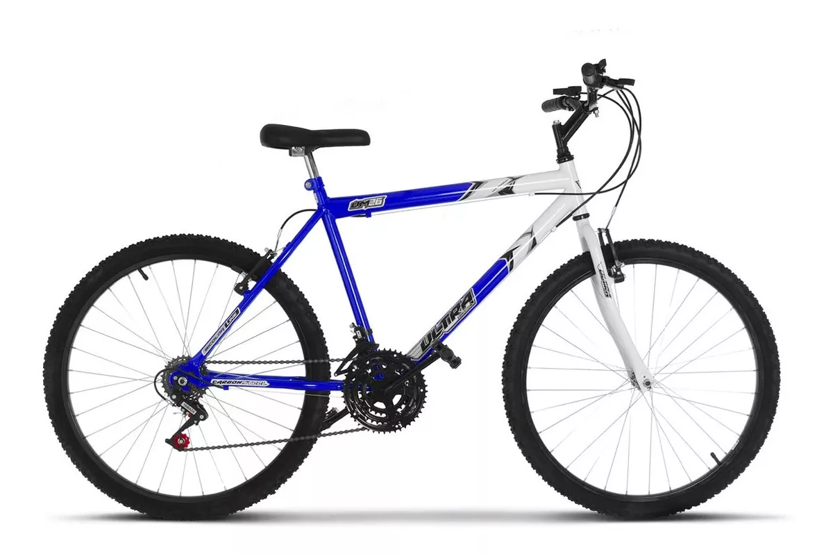 Bicicleta  De Passeio Ultra Bikes Bike Aro 26 18v Freios V-brakes Cor Azul/branco