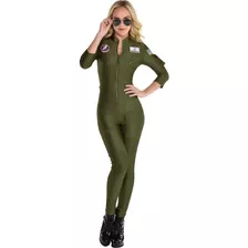 Party City Top Gun: Disfraz De Vuelo Maverick Para Mujer, Ha