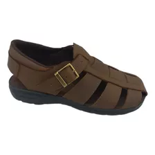 Sandalia Para Hombre En Puro Cuero, Comoda Tipo Comfort 