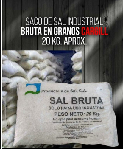 Sal Industrial No Consumible Por Saco 20kg
