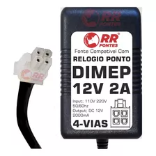 Fonte 12v 2a 4 Vias Relogio De Ponto Madis Rodbel E Md Rep