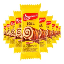 Bolinho Roll Bauducco Recheado Chocolate Caixa 10 Unidades