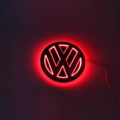 Logo Led Volkswagen 5d Rojo Vw Foto 2