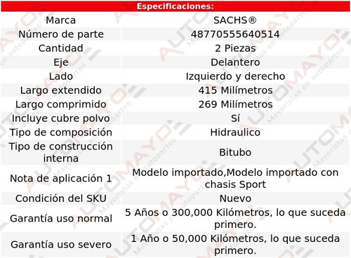 Del Sachs Hombre Rwd,4wd V6 4.3l 97-00 Foto 2