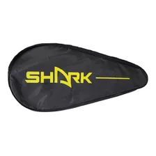 Capa Beach Tennis Raquete Shark - Colorida Cor Preto E Amarelo