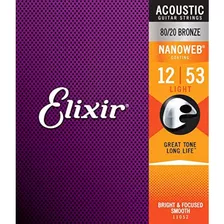 Elixir Strings 80/20 Cuerdas De Guitarra Acústica De Bronce 