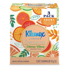 Jabón En Barra Kleenex Expressions Citrus Vibes 3 X 110g C/u