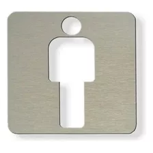 Señal Baño Hombre Mujer 120x120 Mm Cartel Acero Inoxidable